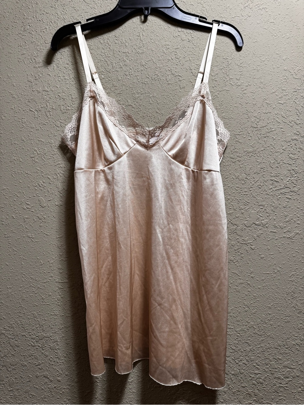 Cabernet Blush Satin Lace Trim Chemise